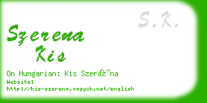 szerena kis business card